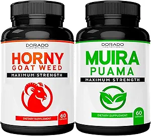 Fadogia Agrestis en Tongkat Ali (120 graaf) Athletische prestaties & spiermassa prestatie Blend en Muira Puama Root Extract (60 graaf) Premium Capsules Getest op potentie & zuiverheid - USA Made