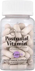 PREMAMA Postpartum Multivitamine met vitamine B12 & Folaat, postnatale ondersteuning voor borstvoeding en borstvoeding, 28 porties