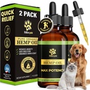 Miljard Huisdieren - Hennepolie voor honden en katten - Helpt met angst, pijn, stress, slaap, artritis, aanvallen Relief - Hip en gezamenlijke ondersteuning - Calming Drops