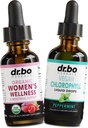 Balance hormonale pour les femmes et les gouttes liquides de chlorophylle - Suppléments de bilan hormonal biologique pour le mieux-être des femmes - Supplément de nettoyage de l'odorat des gouttes de chlorophylle liquide végane