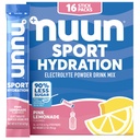 Nuun Sport Electrolyte Powder Packets met Magnesium, Calcium, Kalium, Chloriden en Natrium, Hydration Packets voor On-the-Go, Roze Limonade smaak, Glutenvrij & Vegan, 16 Single Servers