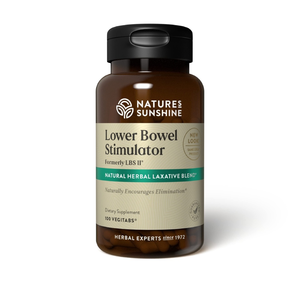Nature's Sunshine Lower Bowel Stimulator - Helpt verlichten Constipatie - Reinigen & detox uw kleur met natuurlijke plantaardige ingrediënten - 25 porties - 100 vegitabs