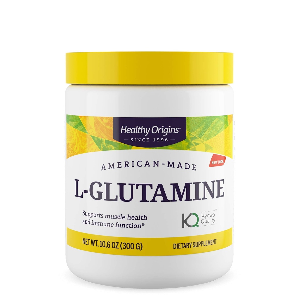 Gezonde oorsprongen L-Glutamine (American-Made, Non-GMO, Glutenvrij, Spierondersteuning, Immuun Ondersteuning), 10.6 Ounce