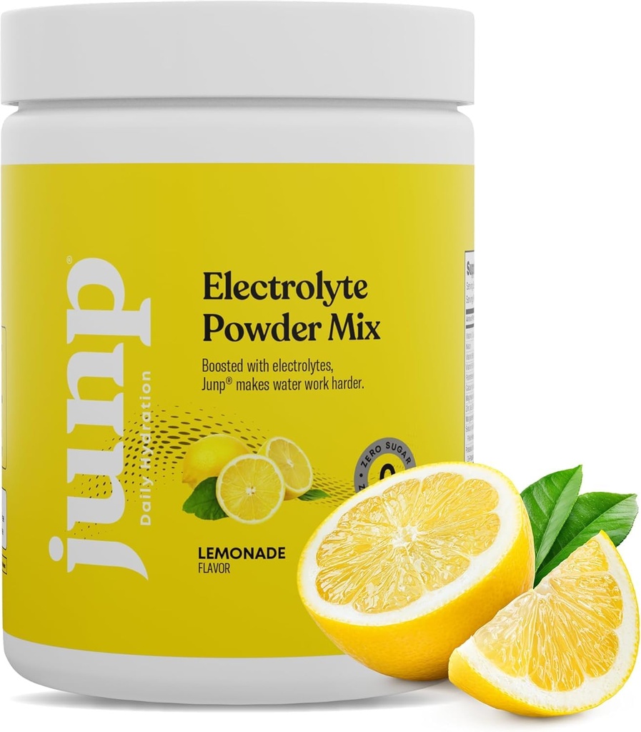 JUNP Elektrolyten Poeder Geen Suiker Geen Carbs Lemonade Keto Electrolyte Drink Mix - Kalium & zout Hydration Powder Electrolytes - Zero Calorie Sugar Free Electrolyte Powder, Kosher, 90 Servers