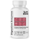 Jeugd- en tonische digestieve enzymen met amylose Bromelaine Lipase Lactase Protease Papain - Advanced Digestie Plant Enzymen voor voedsel Breakdown Gas Bloating Gut Health - Vrouwen & mannen - 60 plantaardige pillen