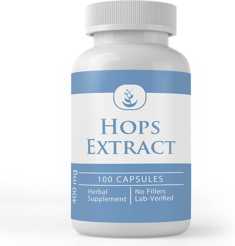 PURE ORIGINAL INGRÉDIENTS Extrait de houblon, (100 capsules), toujours pur, sans additifs ou remplisseurs, laboratoire vérifié