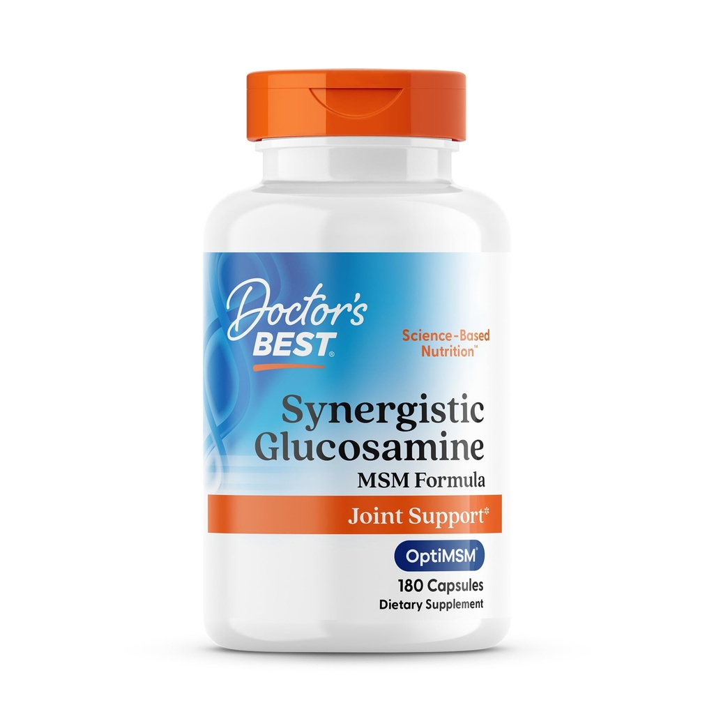 Artsen Best synergistische Glucosamine MSM Formule, Gezamenlijke Ondersteuning, Non-GMO, Glutenvrij, Sojavrije 180 Capsules