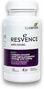 Resveratrol Supplement Capsules - Antioxydant - Boost Immune System - Énergie et Vitalité - Renouvellement cellulaire - Soutient le bien-être général - Resveratrol - Camu Camu - 60 capsules