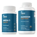 Dr. Tobias Omega 3 Visolie & Magnesium Bisglycinaat Supplementen, Hoge Absorptie, Ondersteunt Hart, Hersenen, Immune, Energie, Spier, Bot & Gezamenlijke Gezondheid, Niet-GMO