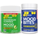 ÉTIQUETTES NATURELLES Mood Bites + Mood Magnesium Gummies Bundle - Positive Mood & Stress Support* - 60 Chewables