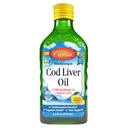 Carlson - Cod Liver Oil, 1100 mg Omega-3s, Liquid Fish Oil Supplement, Wild-Caught Norwegian Arctic, Sustainablely Sourced Nordic Liquid, Lemon, 250 ml