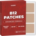 VIORY B12 Patches (pakket van 60) - 100% Natural Patch for Women and Men - Firming, Energy, Focus & Body Support - Enhanced Formula