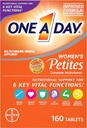 One A Day Vrouwen Petites Multivitamine,Aanvulling met vitamine A, vitamine C, vitamine D, vitamine E en zink voor Immune Health Support, B Vitaminen, Biotine, Folaat (als foliumzuur) & Meer, 160 Tellen