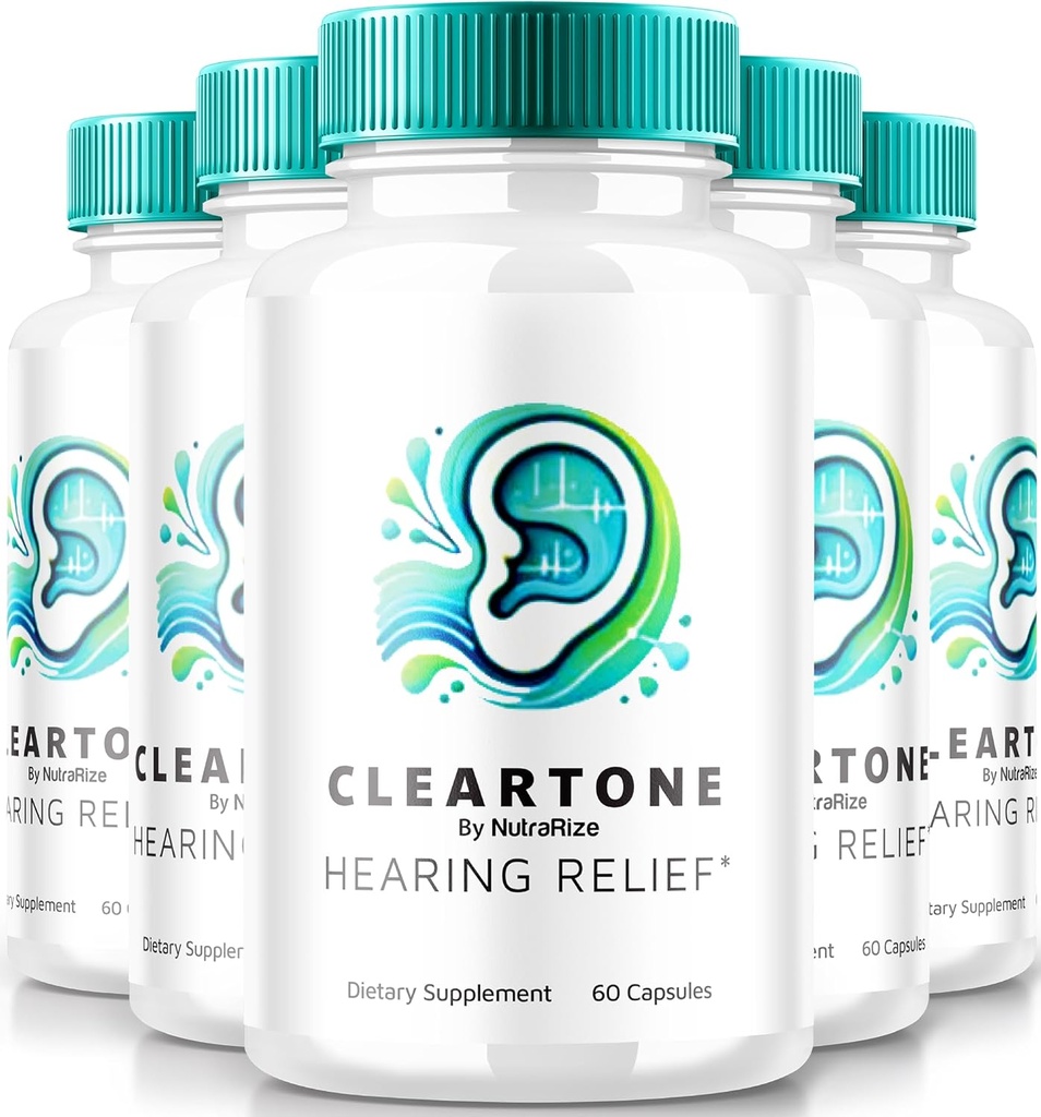 NutraRize (5 Pack) ClearTone Acouphènes, pilules à tons clairs pour l'audition, supplément de pilules à tons clairs pour la santé globale de l'oreille, capsules officielles de soutien auditif, ClearTones Review (300 Capsules)