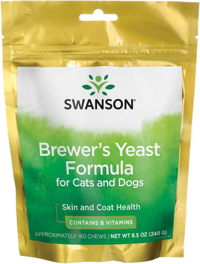 Swanson Brewer's Gist Formule voor Katten en Honden 160 Kauwen