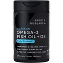 Sportonderzoek® Alaskan Omega-3 Visolie 1040mg + Vitamine D3 2500iu - Ondersteunt Hersenen en Hartgezondheid - MSC Gecertificeerd Duurzaam · Wild-Caught · Non-GMO · Triglyceride Form - 120 Tel Softgels