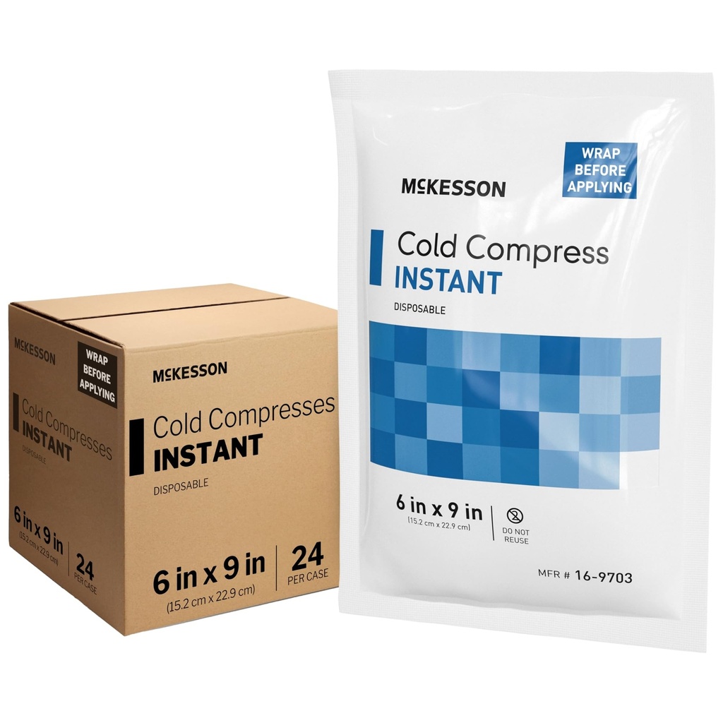 McKesson Instant Cold Packs 6" x 9" [24 Pack] 