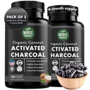 Coconut geactiveerde Charcoal Capsules, 180 Charcoal Capsules, Teeth Whitening, helpt Constipatie, Bloating, Maaggas, Heartburn, Pure Coconut Afgeleid Supplement (2)