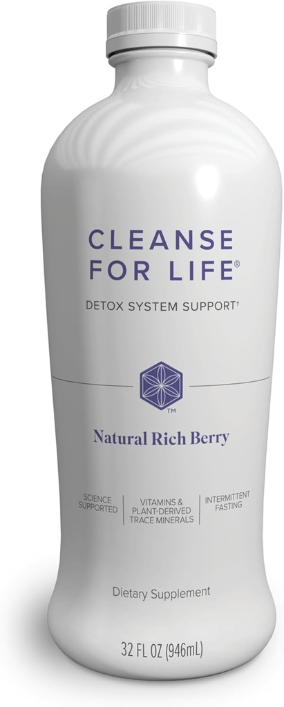 Isagenix Cleanse for Life - Detox Cleanse Drink met vitamine B12, Niacin en vitamine B6 voor de algehele wellness - 32-once fles (Natural Rich Berry Flavor), verpakking mei Vary