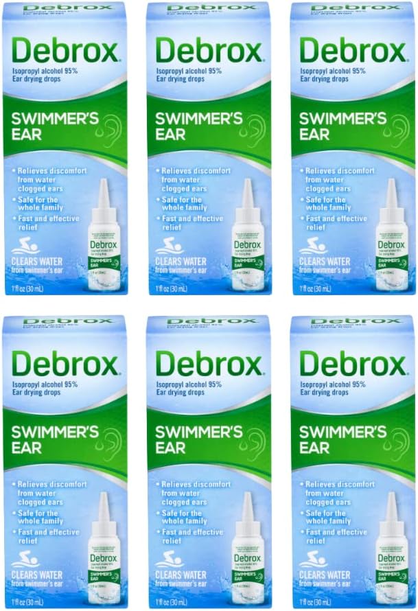 Debrox Swimmer's Ear Drying Drops voor volwassenen en kinderen, 1 Fl oz. (verpakking van 6)