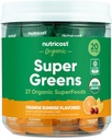 Nutricost Biologische Super Greens (Orange Sunrise Flavored) 20 Stickpacks - Glutenvrij, Non-GMO