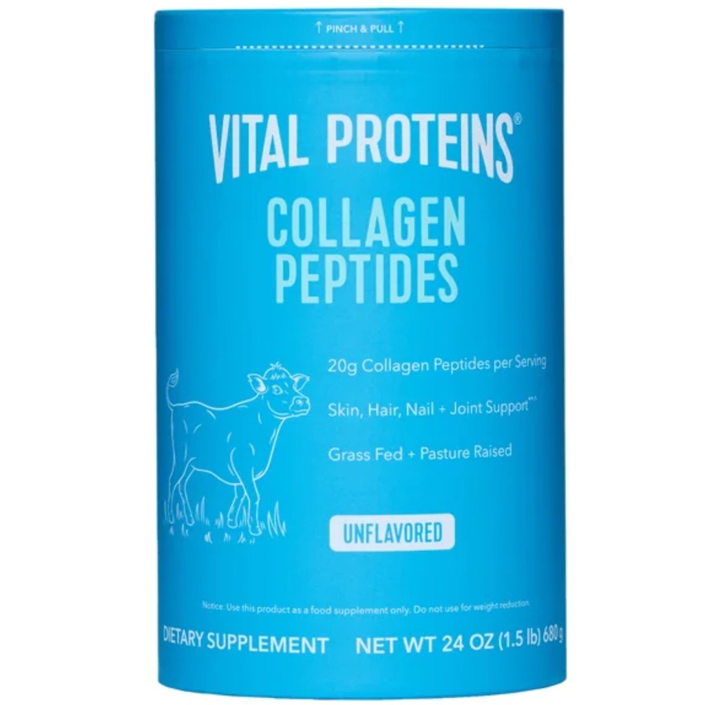 Vitale eiwitten Natuurlijke hele voeding Collageen Peptiden - Pasture verhoogd, Gras Fed, Paleo vriendelijk, Glutenvrij, Enkele Ingrediënt - 24 Ounce