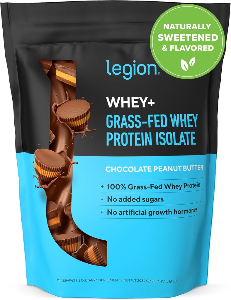 LEGIE Wei+ Proteïne Wei Isoleer uit Grass Fed Cows - Wei Proteïne Isolaat Poeder Lage Calorie, Non-GMO, Suikervrij, Lactose en Glutenvrij, Alle Natuurlijke Proteïne Poeder voor Mannen en Vrouwen (30 Serven)