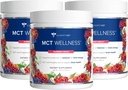 Gundry MD MCT Wellness Powder ter ondersteuning van energie, Ketone productie en Brain Health, Keto vriendelijk, Sugar Free (90 dagen levering, Raspberry Medley)