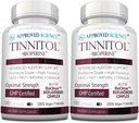 Goedgekeurde Wetenschap Tinnitol - Tinnitus Ondersteuning Supplement - Ease Ringing in The Ears - Boost Inner Ear Health - 2 flessen - 6 maanden levering - Made in The USA