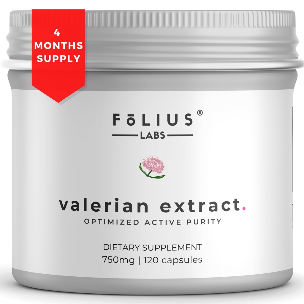 Valeriaan wortel 4:1 Extract Capsules 750mg 