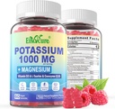 Kaliumsupplement Gummies - 1000mg Kaliumcitraat met Magnesium Complex/Glycinate/Citraat, Coq10, L-Taurine, B12,D3