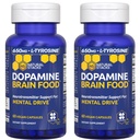 Dopamine Brain Food - 650mg L-tyrosine Supplement - Dopamine Supplement for Focus & Mental Drive - Ondersteunt Mental Energy - Neurotransmitter Ondersteuning met B Vitaminen - 120 Capsules