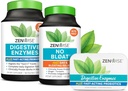 Zenwise Health Decompensative Enzymes, Geen Bloat, en Gratis Reizen Tin met Probiotica voor Digestieve en Gut Health