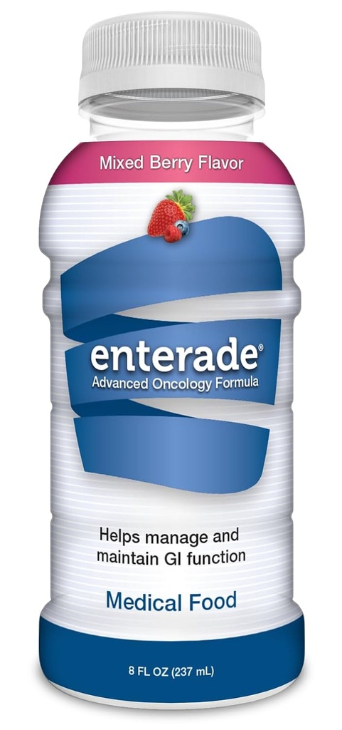 enterade Advanced Oncology Mixed Berry, 12 Pack, Klinisch bewezen Formule om GI bijwerkingen te verminderen, Chemotherapie Must Haves voor vrouwen en mannen, Chemo Supportive Care Drank, Liquid, 8 oz flessen