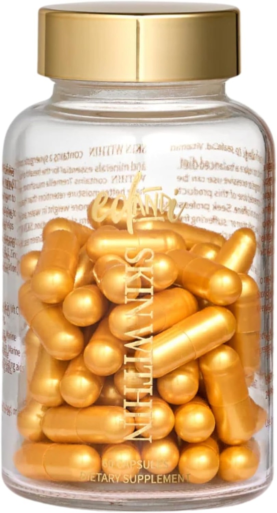 Huid binnen haar huid & Nails Collagen Natuurlijke Dieetsupplement met vitamine C en mariene collagen, 30 dagen aanvoer, 60 capsules