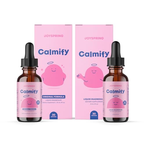 JoySpring Magnésium Citrate Liquide & Magnésium Glycinat pour Enfants - Sans sucre Magnésium pour Enfants et Magnésium Citrate Liquide - Suppléments de magnésium pour Enfants