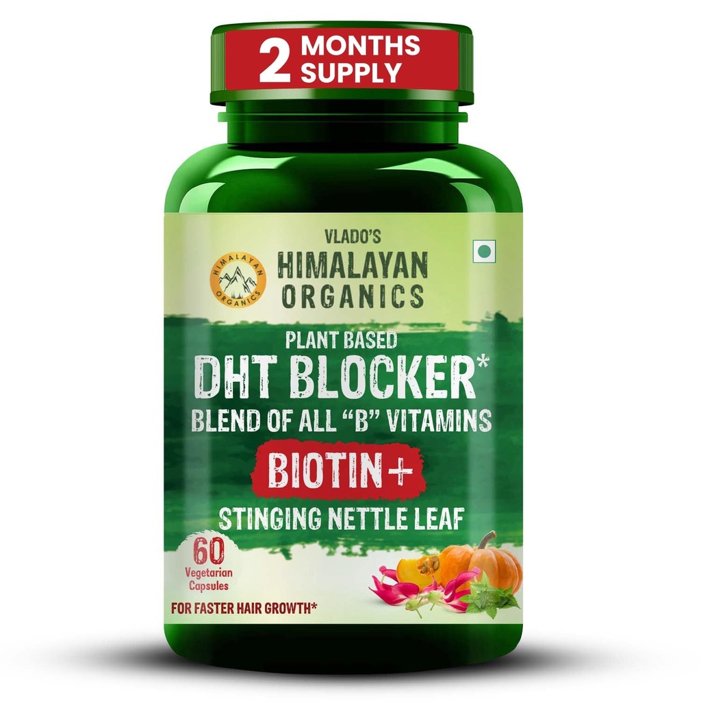 Himalaya Organics Plant-Based DHT Blocker met goedheid van brandnetel bladeren 