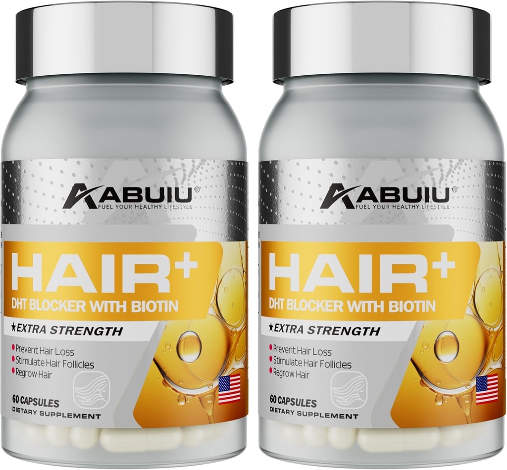 Biotine voor haargroei Vrouwen Mannen - Biotin Supplement 5000 mcg, met vitamine C E B12 B6 A ondersteuning Sterke nagels Huidverzorging Haargezondheid - USA Made - 120 Capsules / 2 Packs