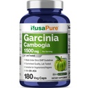 NusaPure Garcinia Cambogia 180 Veggie Capsules 1500mg (Vegetarisch, Niet-GMO, Veganistisch)