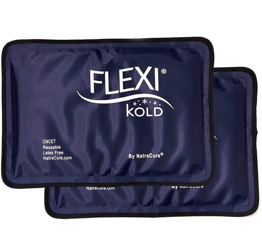 2 Paquets de glace FlexiKold Gel - Paquets de glace pour blessures réutilisables, soulagement de la douleur dorsale, Paquet de glace de genou, Après chirurgie, Paquet de glace pour genou - 6303-COLD-2PK par NatraCure - Moyen – 2PK