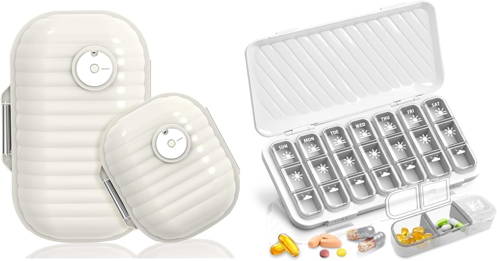 Reizen pil Organisator, 7 dagen & pil Organizer 3 keer per dag, 7 dagen pil Box - GloDeals Weekly pil Organizer Dagelijkse geneeskunde Container Dispenser geval voor vitamine visolie supplement