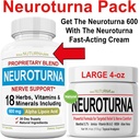 Neuroturna Zenuwondersteuning 600 mg ALA Plus Neuroturna Zenuw crème 4oz