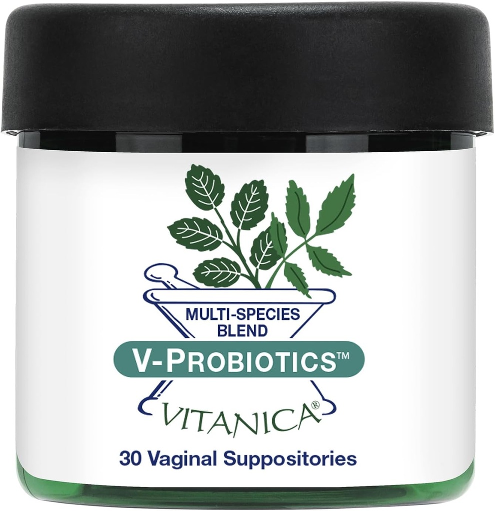 Vitanica V-Probiotica - Probiotica voor vrouwen - Vaginale veronderstellingen met Lactobacillus Rhamnosus, Gasseri & More - Vrouwengezondheidssupplement - Pro Logo - 30 Vaginale veronderstellingen
