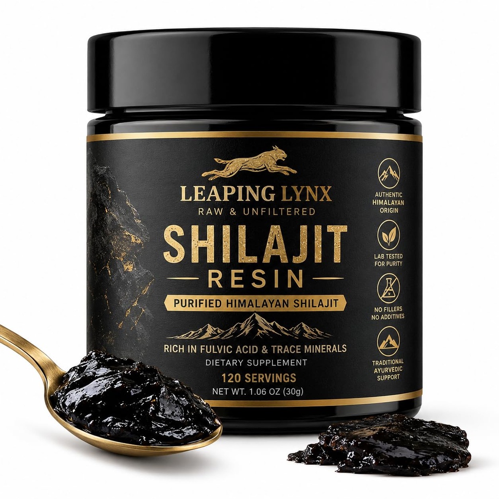 Himalaya Shilajit Resin [1.000 mg] Pure Shilajit Biologische Natuurlijke Gouden Kwaliteit Geoogste Alpine, zon-gedroogd, & Lab Gezuiverd voor mannen & vrouwen, Max Potentie >75% Fulvinezuur & 85+ sporenmineralen