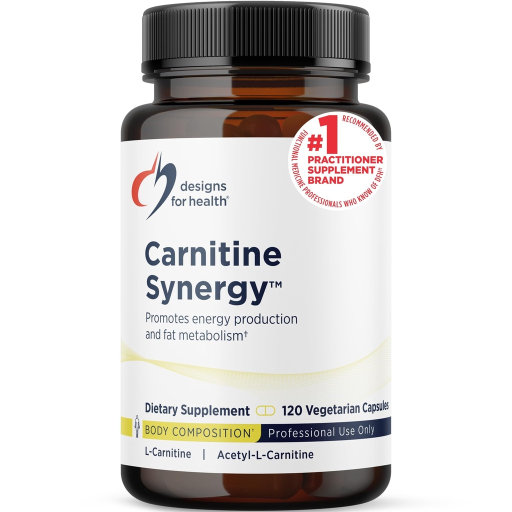 Designs for Health Carnitine Synergy - 400mg L-Carnitine (van Carnitine Tartrate) + 100mg Acetyl L-Carnitine Pillen - Non-GMO + Vegetarian Supplement (120 Capsules)