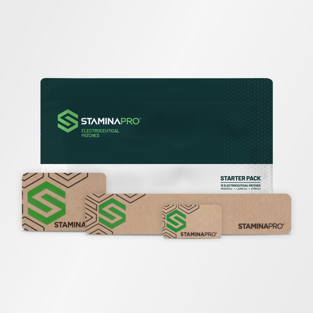 12 Patches - STAMINAPRO Electroceutical Patches voor spierpijn, stam, spiervermoeidheid en spierstijfheid