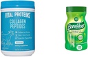 Vitale eiwitten Unflavored Collagen Peptiden (24 Oz) & Benefiber Prebiotic Fiber Supplement Unflavored (17,6 Oz)