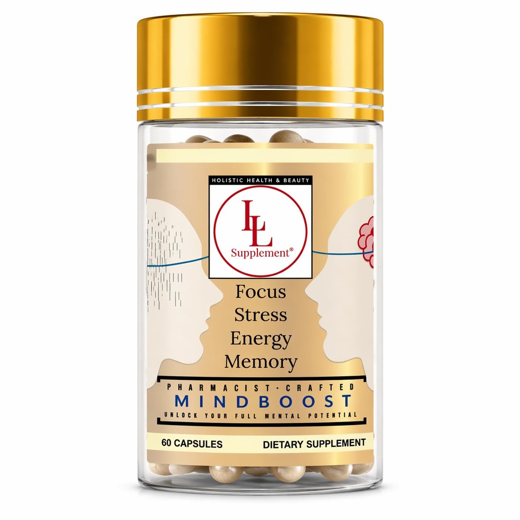 MindBoost by LL Supplement – Clarity & Calm Nootropic Blend avec Mane de Lion, B-Complex et acide lipoïque alpha – Pharmaciste formulé – 60 Capsules