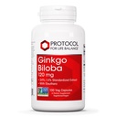 PROTOCOLE POUR LA VIE BALANCE Ginkgo Biloba - 120 mg Ginkgo Biloba Extract - avec Eleuthero - pour la santé du cerveau et le soutien de la circulation sanguine - Sans lait et sans OGM - 100 gélules