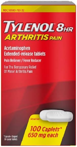 Tylenol 8 uur Artritis Pijn Capleten, 100 keer